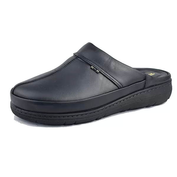 SABOT medicale pour homme R14 noir cuir .......... sandale médicale femme confortable Maroc